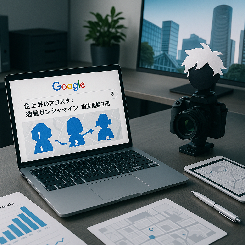 Google急上昇のアコスタ：池袋サンシャイン撮影動線3案